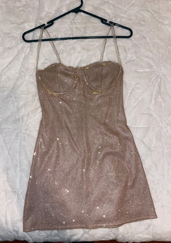 Sparkly Mini Party Dress Size XS - Image 5