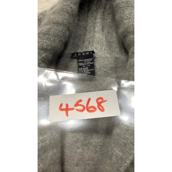 Theory Womens 100% Cashmere Open Front Shawl Collar Vest Heather Gray P 60878716 - Image 5