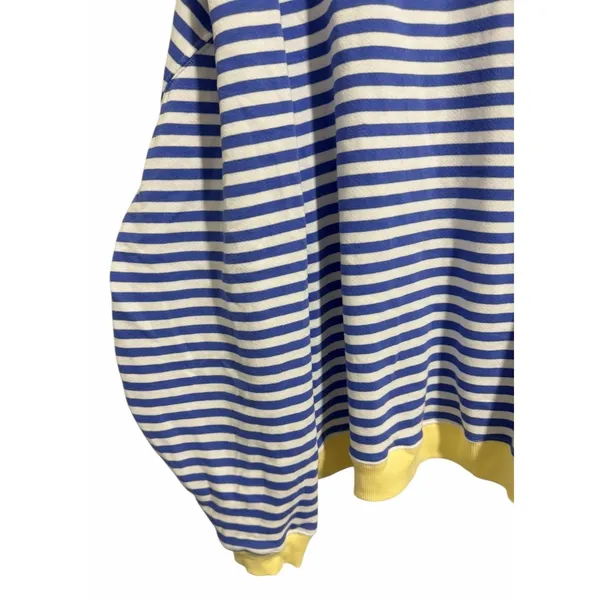 We The‎ Free x Free People Classic Striped Crew Cobalt Combo Women's Size XL - Image 7