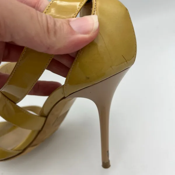Jimmy Choo Women's Lottie Patent Leather Stilettos Mustard Yellow Size 38 1/2 - Image 9