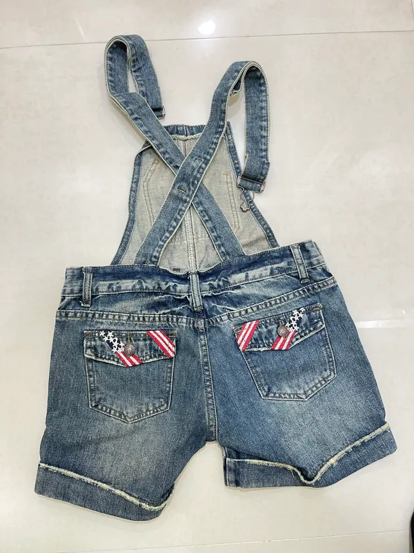 International Premium Jeans Levi's Styled womens Premium Vintage Overalls Blue Medium 100%cotton. - Image 4