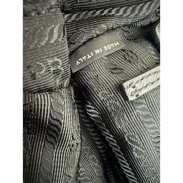 Prada black gold triangle nylon pouch toiletry cosmetic‎ case bag - Image 11