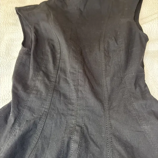 Zara Godet Hem Short Mini Dress ZW Collection Black Size XS - Image 3