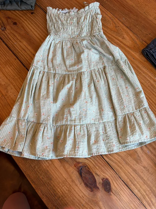 Aeropostale Dress Floral Green strapless - Image 3