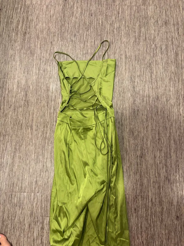 Shein green silk jumpsuit  - Image 3