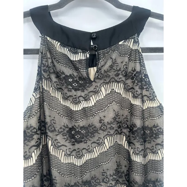 Vintage Wrapper Y2K Halter Top Black‎ Lace Whimsigoth Dark Fairy Grunge Small - Image 4