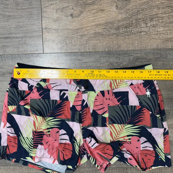 Smartwool Women's Tropical Leaf Print 4" Hike Short Large‎ Wool Blend SW016250 - Image 7