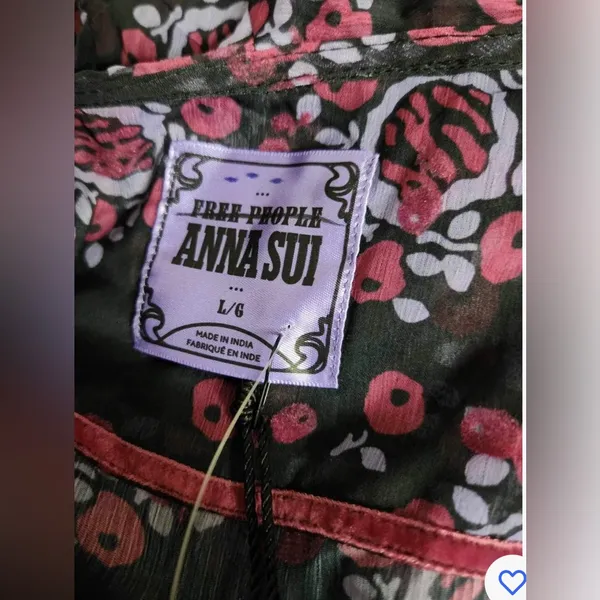 Free People x Anna Sui Cassiel Printed Jumpsuit Size L. B15 - Image 4