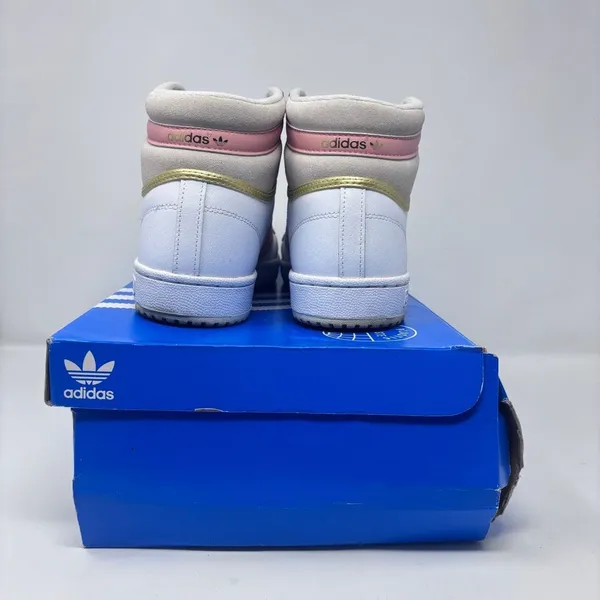 Adidas Originals Top Ten Hi Top White Ambient Blush Leather Sneakers in Box 11 - Image 3