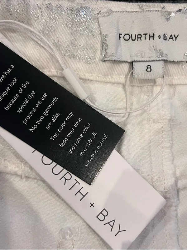 🌺Forth + Bay Silver Painted Denim Jeans Size 8 New🌺 - Image 4