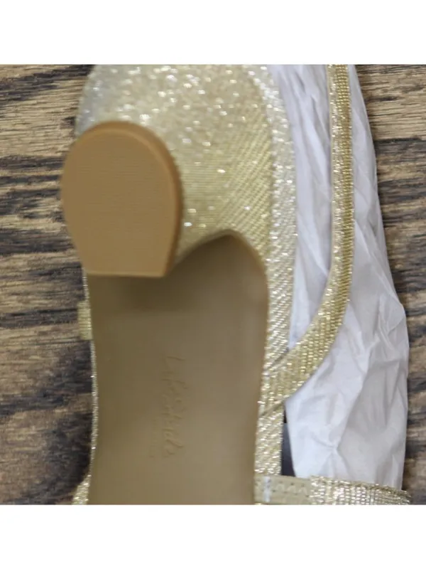 NWT Lifestride Strappy Pointed-Toe Pumps H5061S3 Light Gold Shimmer 10W - Image 15
