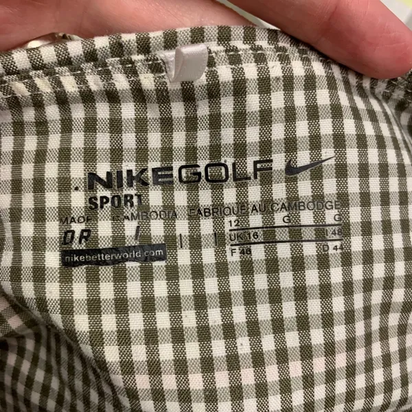 Nike Golf Sport‎ Skort Women's Size 12 Orange Olive Green Plaid Athletic Skirt - Image 5