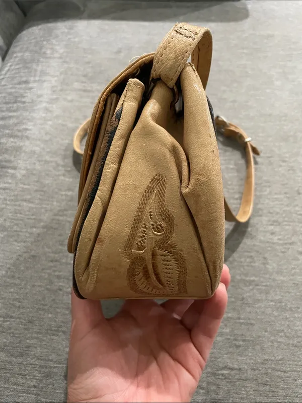 Tooled Genuine Leather Mexican Purse Vintage - Image 9