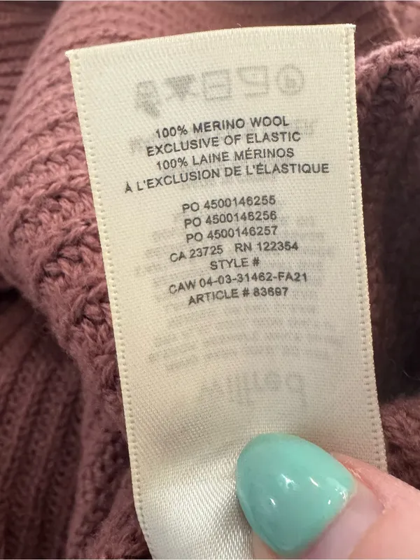 Aritzia Wilfred‎ Montpellier Waist Turtleneck Sweater 100% merino wool Large - Image 7