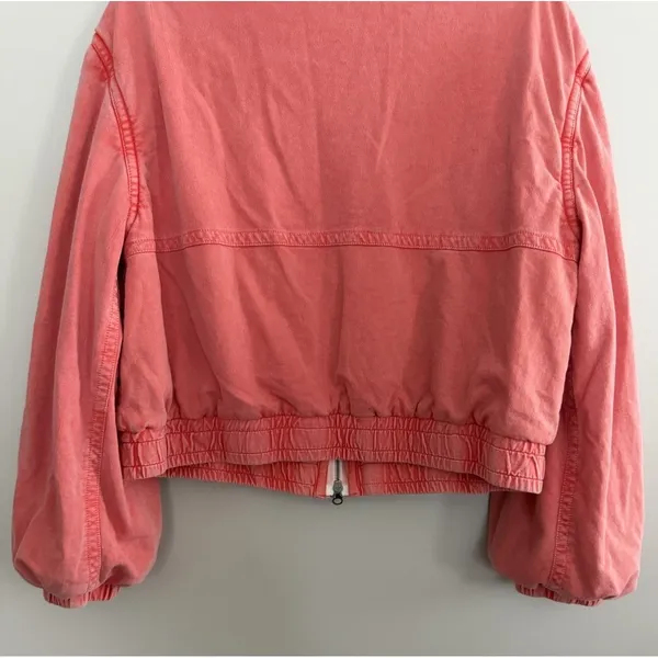 Free People FP One Birdie Washed Jacket Rose Women's Size Small‎ - Image 6