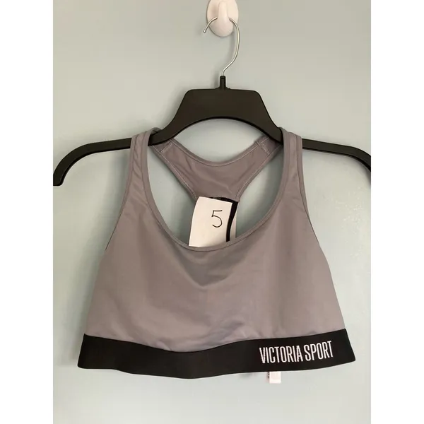 Victoria's Secret Sports Bra The Player Bra Large Gray and Black Sportswear - Image 9