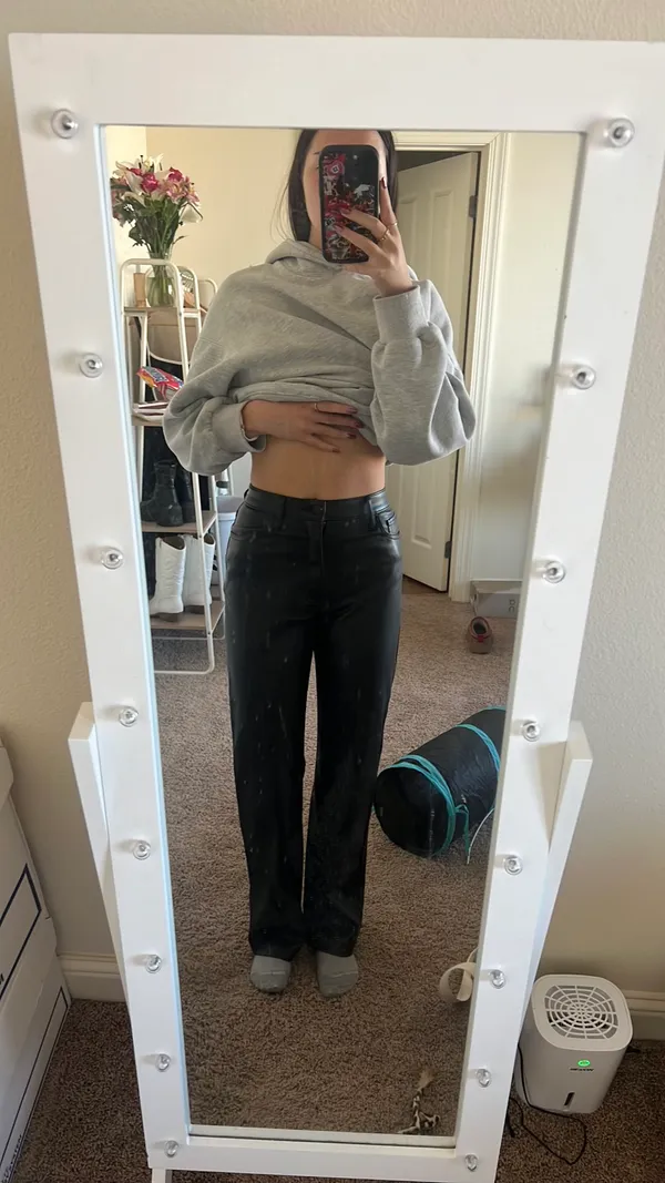 Hollister Ultra High Rise Leather Pants - Image 4