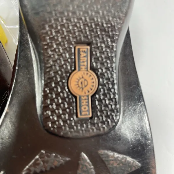 Earth Shoe Berkshire Brown Leather Woven Slides Sandals Women’s 8 Gelron 2000 - Image 7