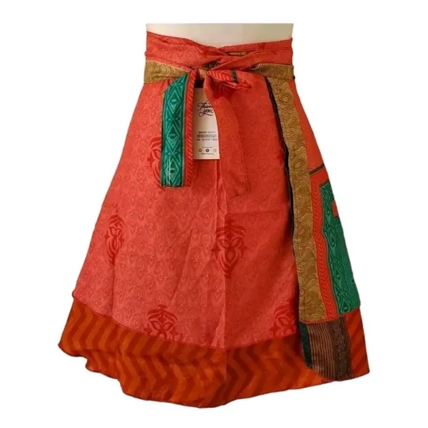 Wevez Clothing Skirt Women One Size Silk Blend Reversible Wrap Boho NWT - Image 2