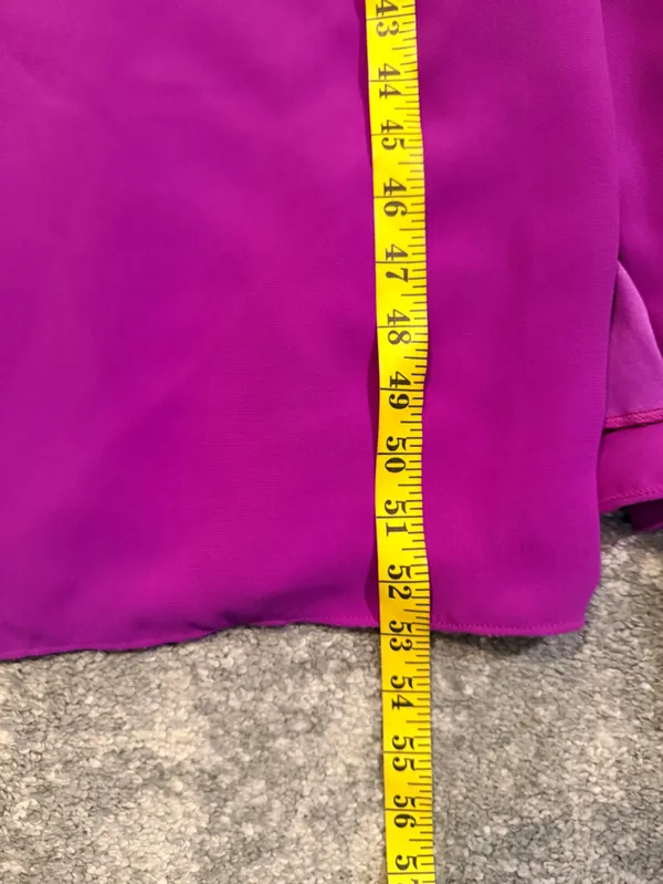 White by Vera Wang One-Shoulder Fuchsia Evening Gown - Image 9
