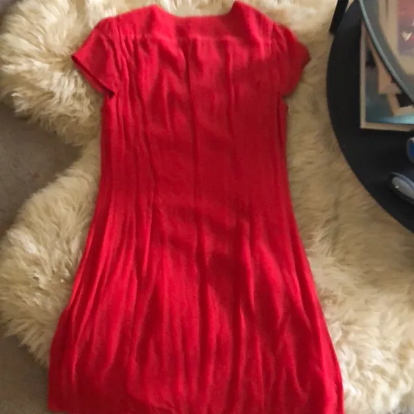 Coral Button Up Dress - Image 6