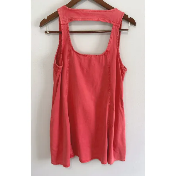Saltwater‎ Luxe Women's Boho Poppy Red Smocked Mini Dress SZ Medium NWT - Image 4