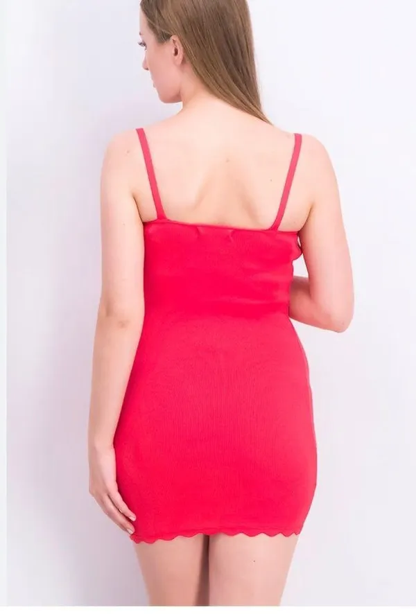 - New lace trimmed satin slip sleep dress size small - Image 2