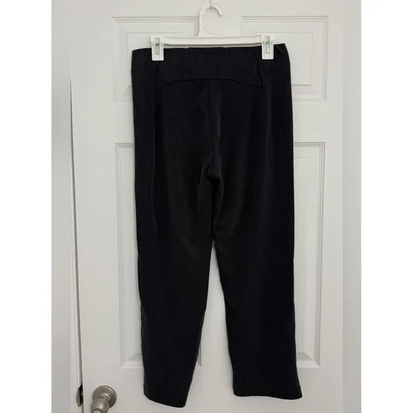 Lululemon Ribbed Softstreme Zip-Leg High-Rise Cropped Pants 25" Black Women’s 10 - Image 4