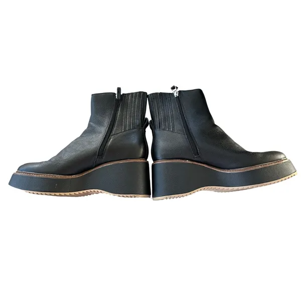 Dolce Vita Hilde Black Leather Platform Zip Up Ankle Moto Boot - Image 5