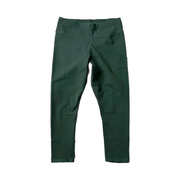 Pact On The Go-To Cropped Legging Organic Cotton Dark Green Size Small - Image 2