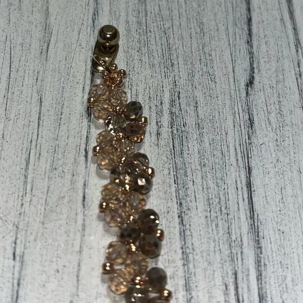 VTG Gorgeous Cognac colored crystal bracelet. 7” - Image 3