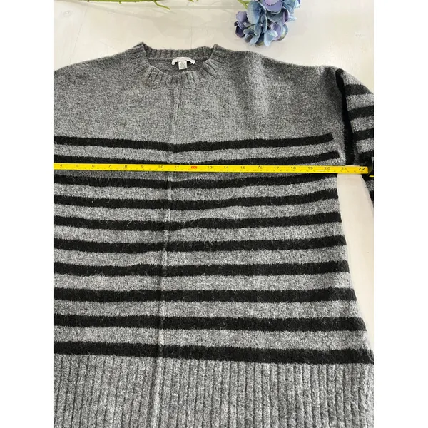 Current Air Striped Tunic Sweater Gray Black Long Sleeve‎ Pullover XS - Image 3