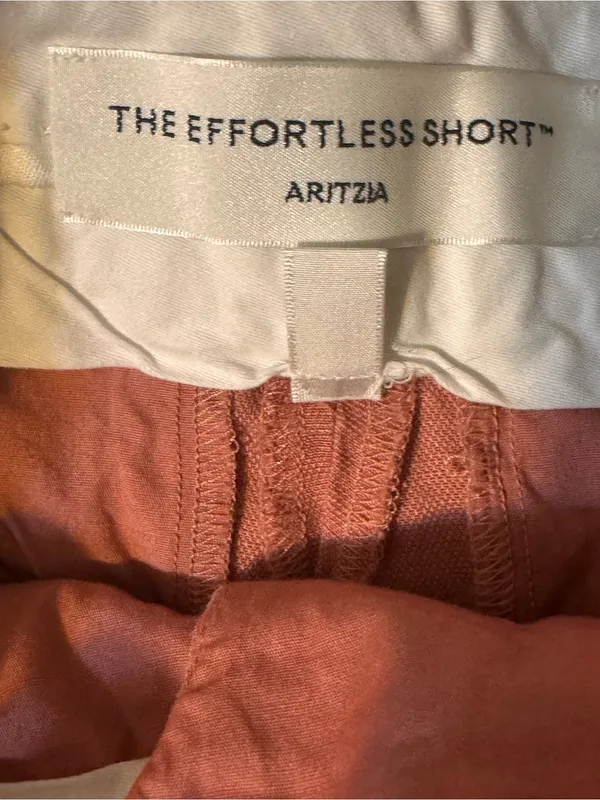Aritzia The Effortless Short Linen Blend Coral High Rise Size 4 - Image 2