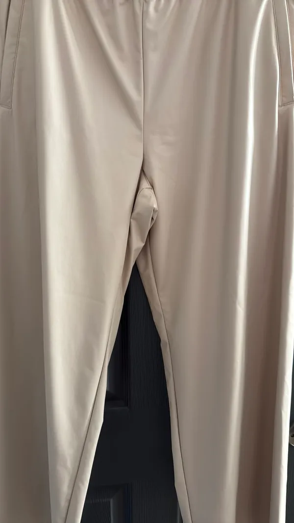 OFFLINE by Aerie cream high waisted vegan leather pants - Image 4
