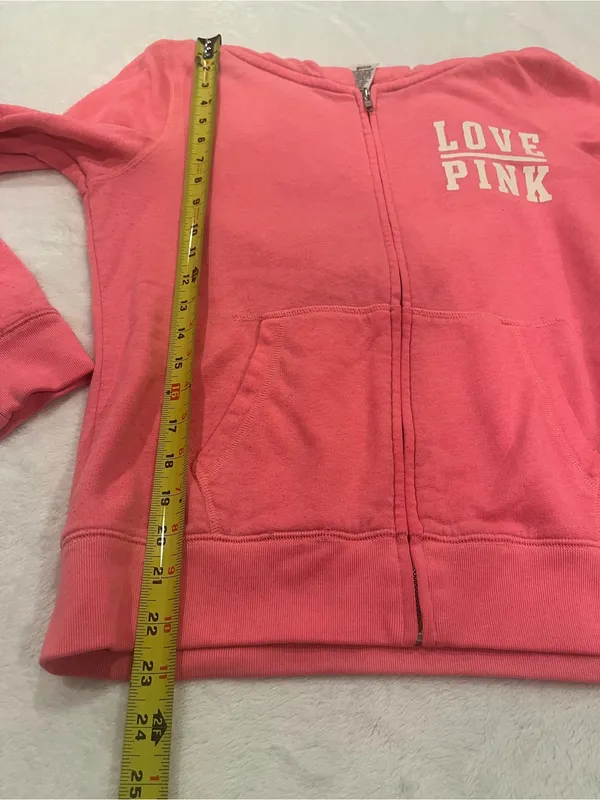 Victoria's Secret PINK Zip Up Hooding Jacket - Size Medium - Image 3