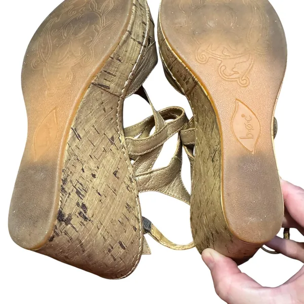 BOC Born Concept Shoes Womens Size 9 40.5 Wedge Sandals Strappy Cork‎ Platform - Image 13