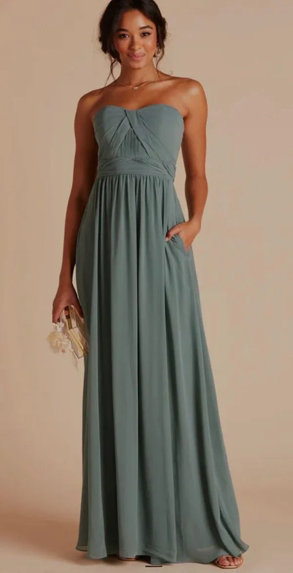Birdy Grey Convertible Bridesmaid Dress Grace Chiffon Sea Glass - Image 9