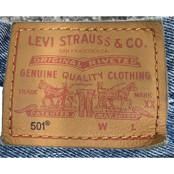Levi's Premium 501 Jeans 28 Distressed Ripped Thrashed Grunge Straight Leg Denim - Image 8