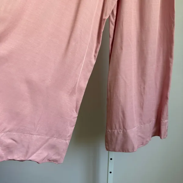 Stateside Wide Leg Lounge‎ Pants Elastic Waist Pockets Pink Size M - Image 3