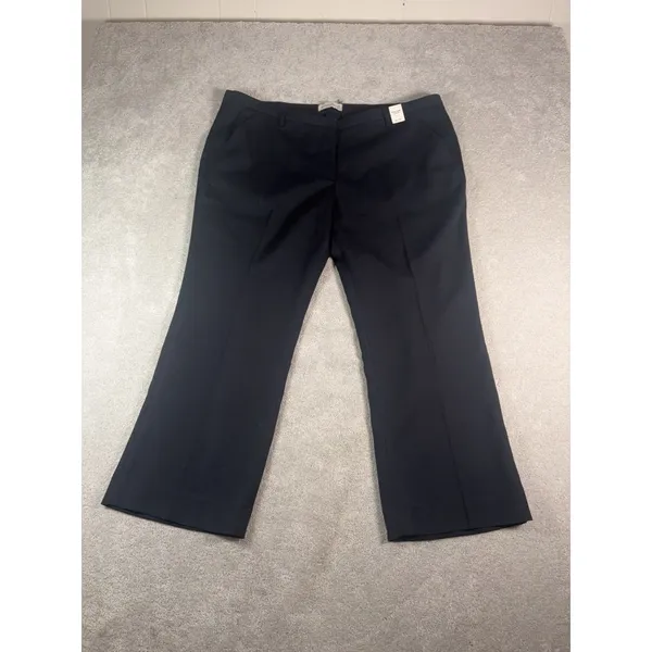 NWT Abercrombie Women's 18/34 Black Tailored Straight Dress Pants Curve Love - Image 3