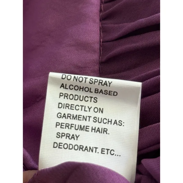Ieena for Mac Duggal NWT Pleated Satin‎ Midi Dress Size 16 Amethyst Purple - Image 9