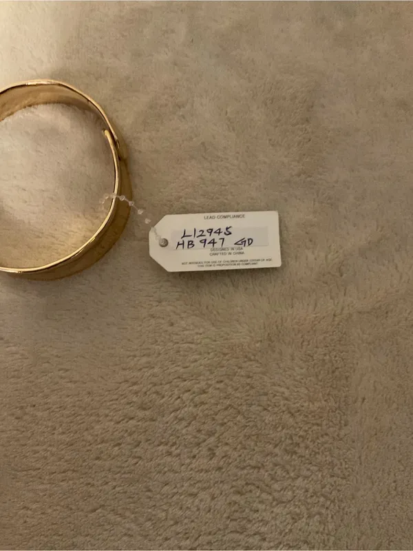 Polished Gold Cuff Bracelet with Subtle Hammered Texture - Image 8