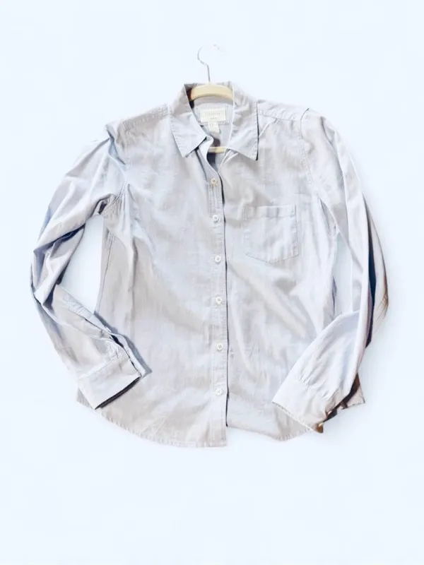 Forever 21 LA*CA Label Blue Button Up Blouse Sz S - Image 3