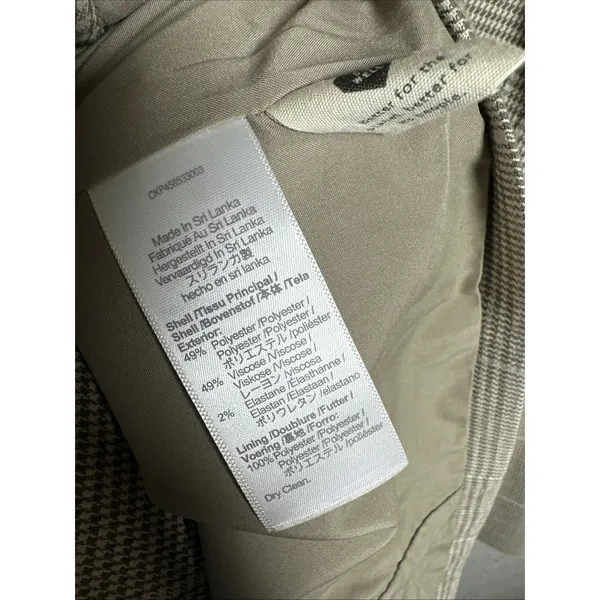 Madewell Womens Small Plaid Double Breasted Blazer Jacket Beige Neutral Academia - Image 11