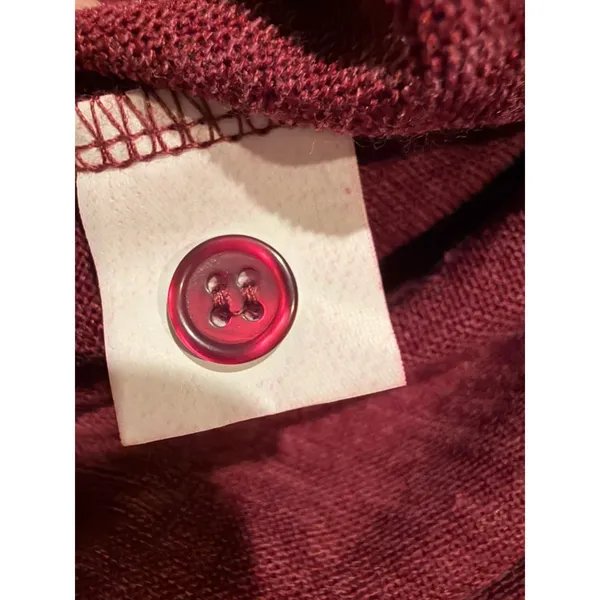 Y2K Maroon Lace Back Long Sleeve Henley‎ Top Women’s XXL 2X No Boundaries - Image 10