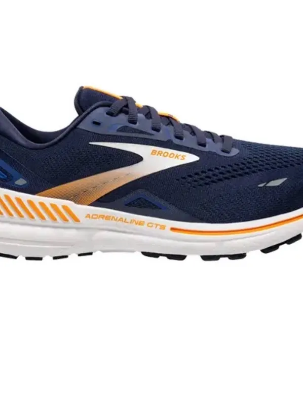 Brooks Men's Navy and Orange Adrenaline GTS Running Sneaker Size 8 - Image 2