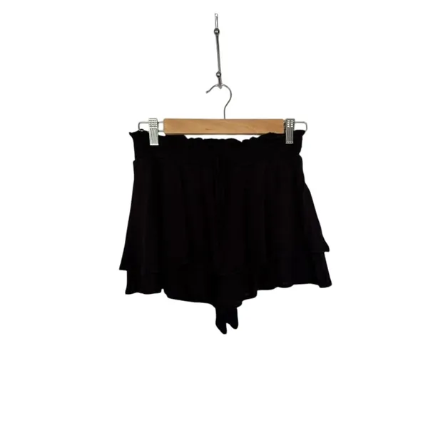 Kingston Grey Black Flowy Crepe Style Shorts Size Small Resort Swim Cover Up - Image 2