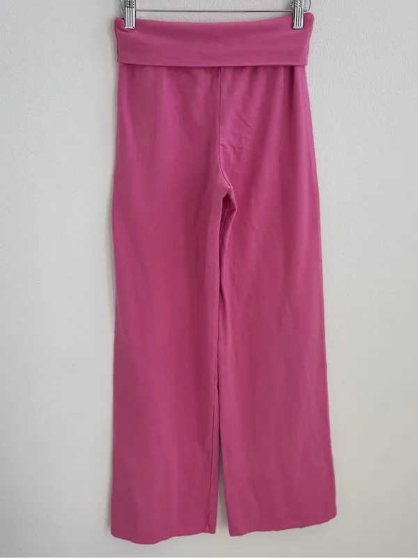 Brandy Melville Pink Priscilla Foldover Wide Leg Pants NWT - Image 7