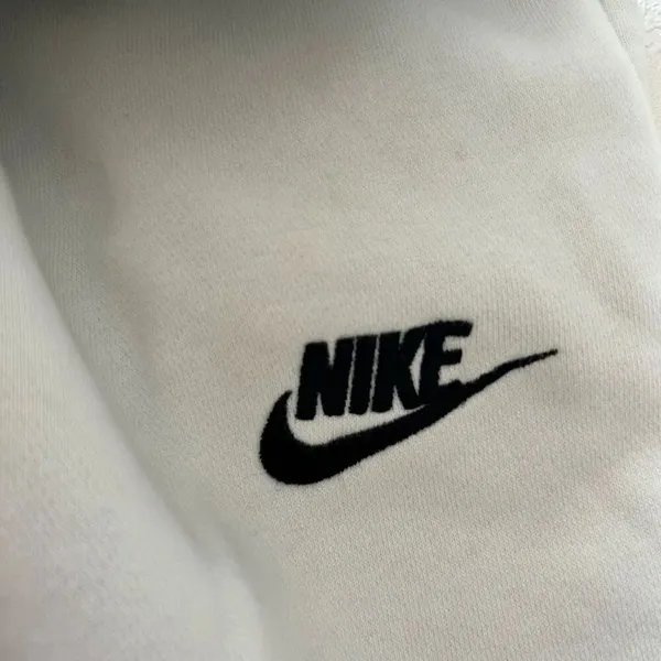 Nike Club Fleece Joggers Womens Small White Sweatpants Embroidered Swoosh - flaw - Image 5