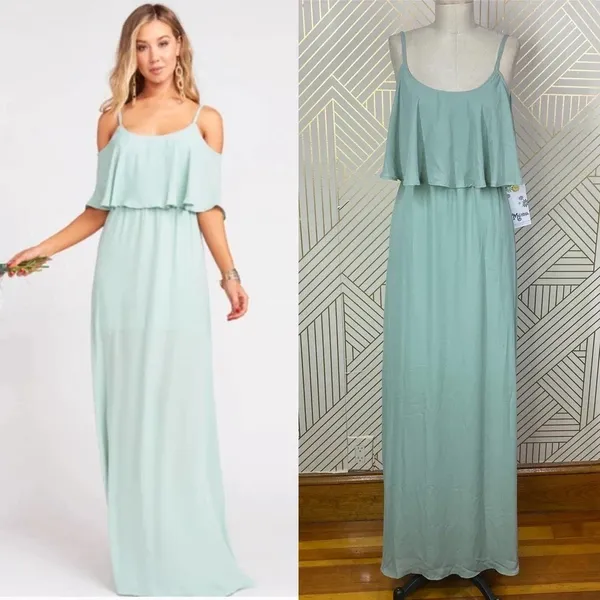 Show‎ Me Your Mumu Caitlin Maxi Dress Dusty Mint - Image 2